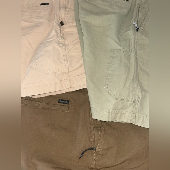 BUNDLE of 3 Columbia men’s Cotton Canvas tan olive brown‎ Hiking Shorts Size 42 - Picture 5 of 10
